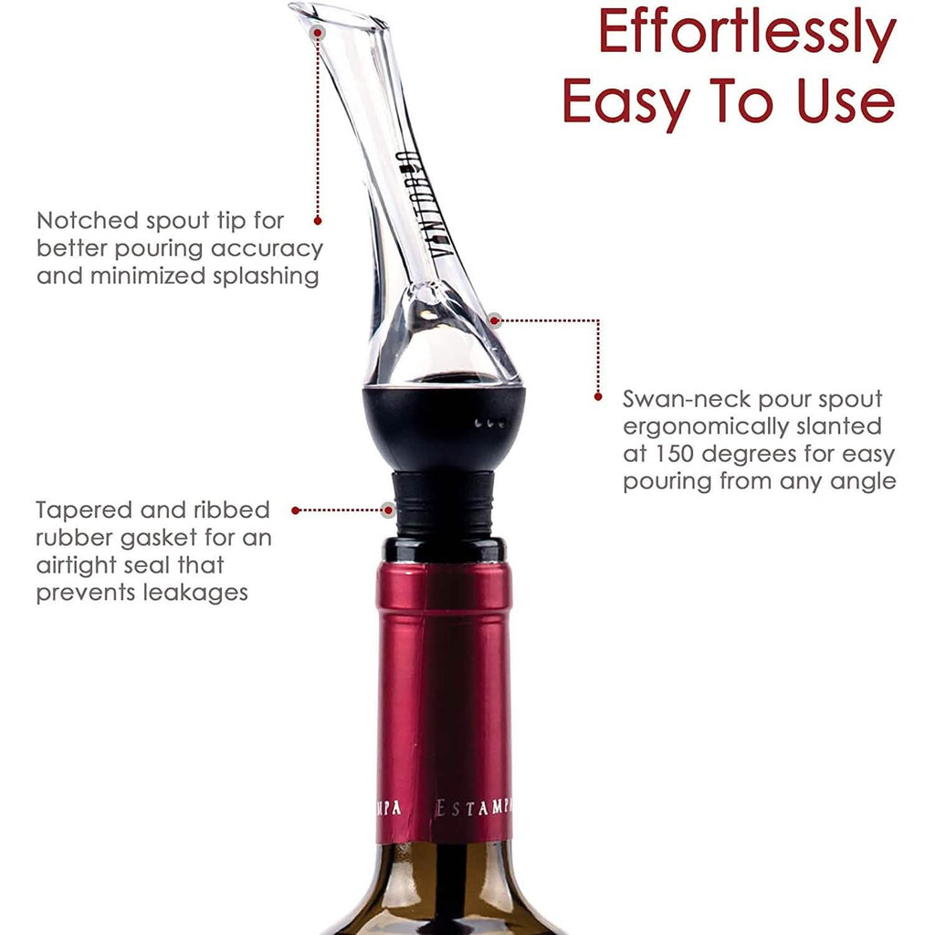 Vintorio Wine Aerator Pourer - Premium Aerating Pourer and Decanter Spout