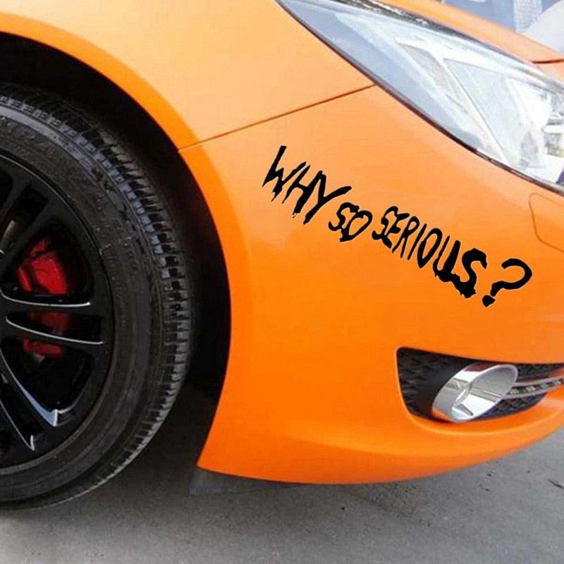 Vinyl Decal "Why So Serious?" Car Sticker Waterproof Auto Decors on  Bumper Rear Window Biker Helmet "WHY SO SERIOUS?" Vinyl Decal Sticker for Laptop, Car Window, Wall Art