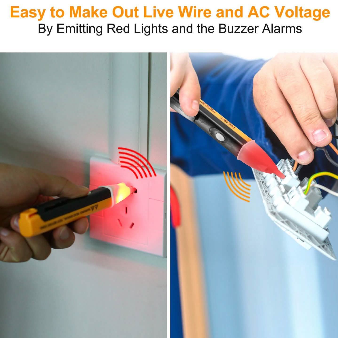 Voltage Tester Detector Pen Non-Contact with Flashlight