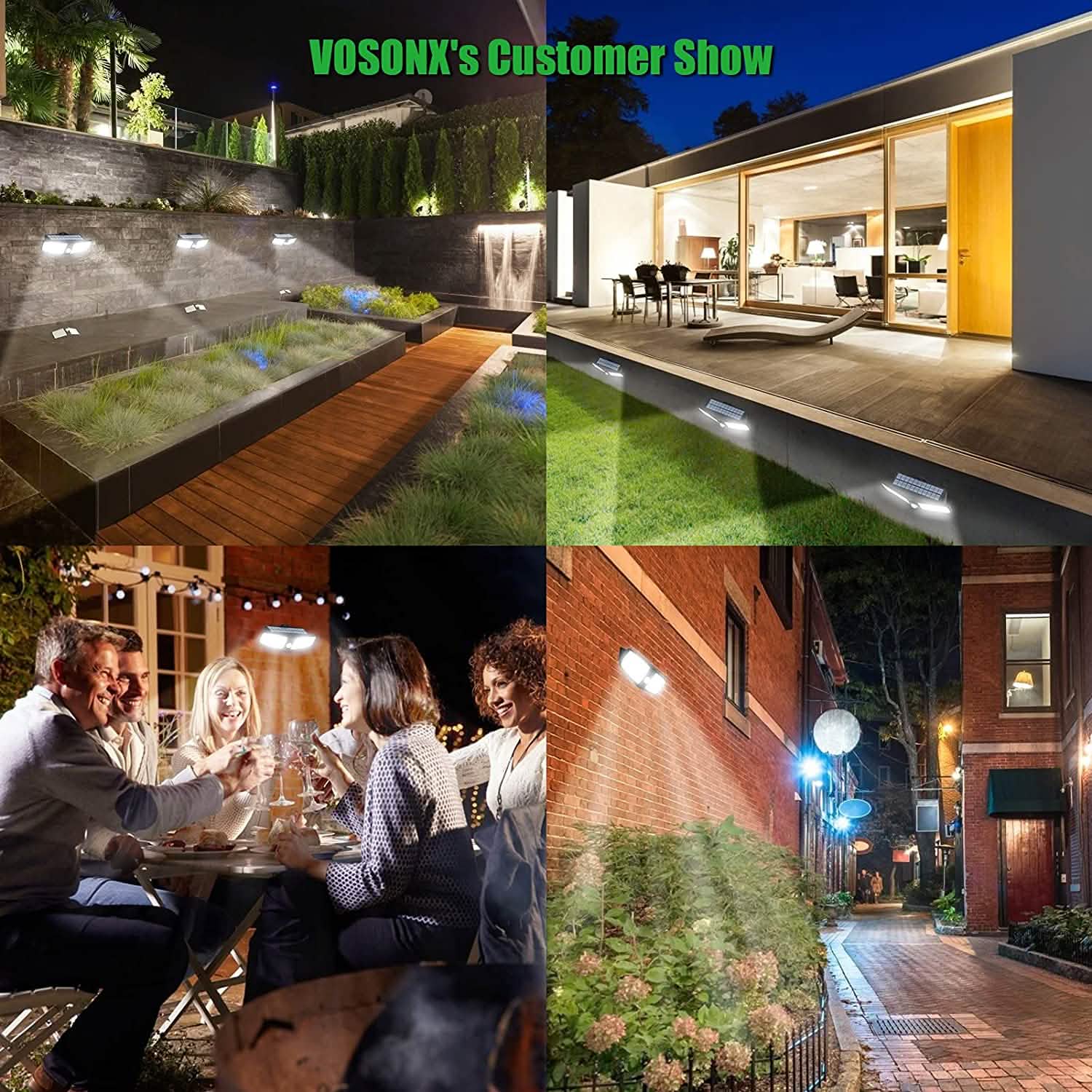 VOSONX Solar Powered Security Lights