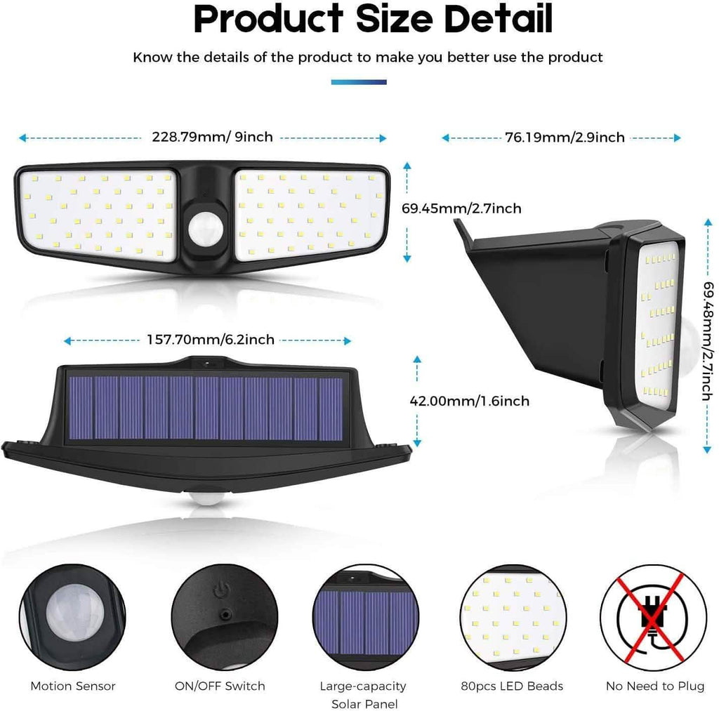 VOSONX Solar Powered Security Lights