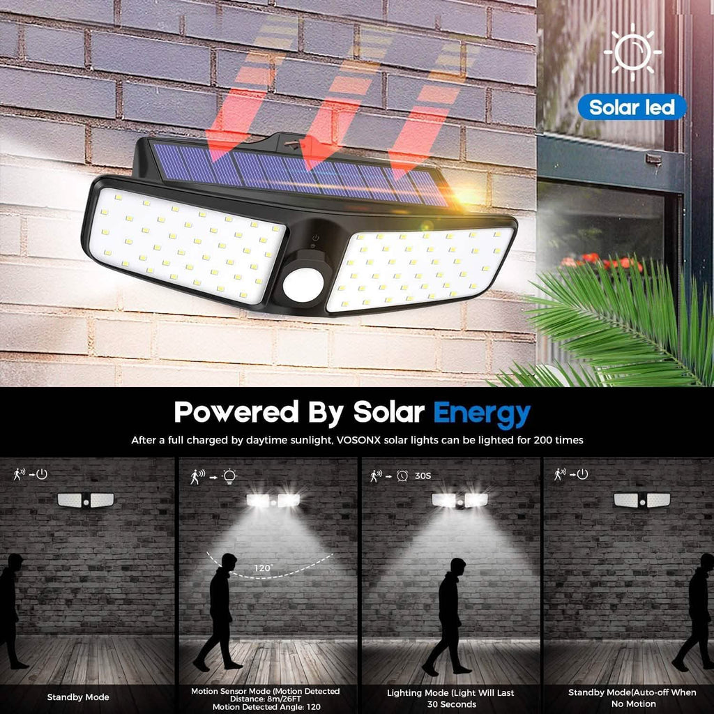 VOSONX Solar Powered Security Lights