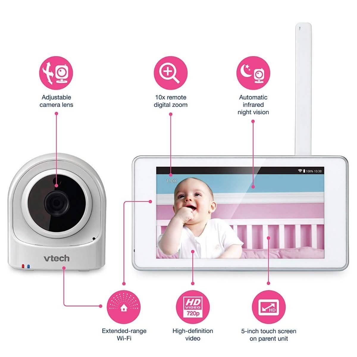 VTech Wi-Fi Enabled Expandable Digital Video Baby Monitor