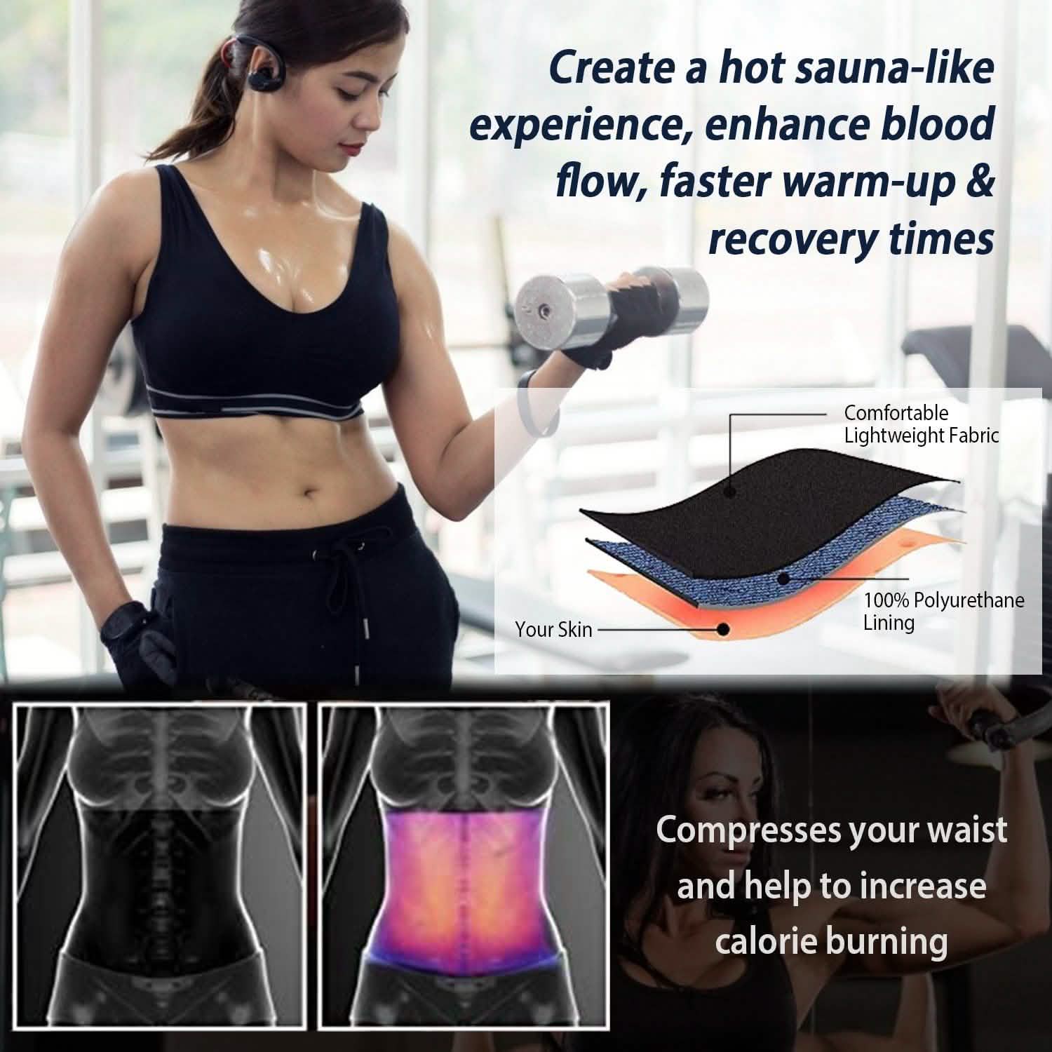 Waist Trimmer Women Sauna Sweat Wraps Waist Slimming Trainer Belt