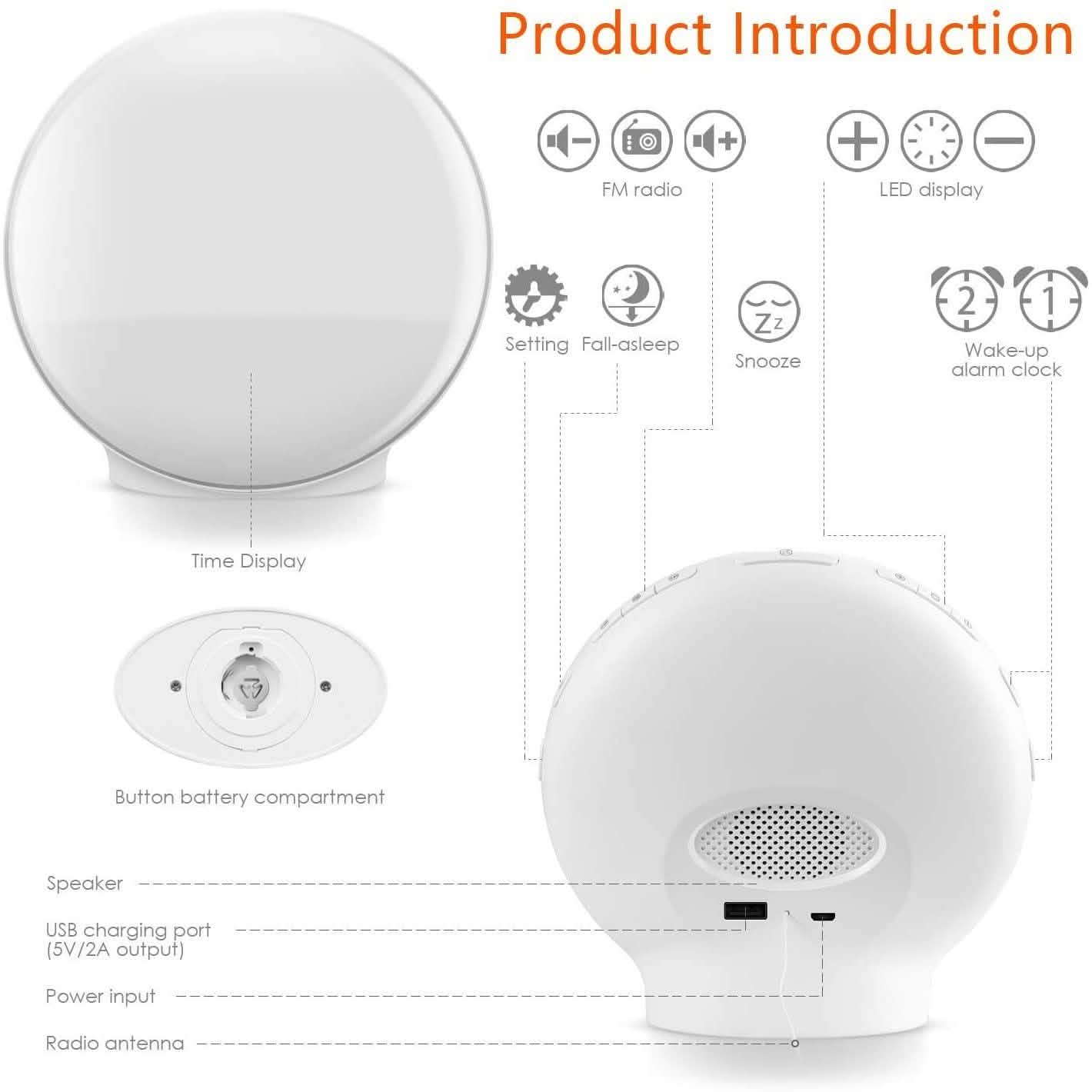 Wake Up Light Sunrise Alarm Clock