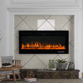 Wall-Mounted Recessed Electronic Fireplace - 50 Inch
