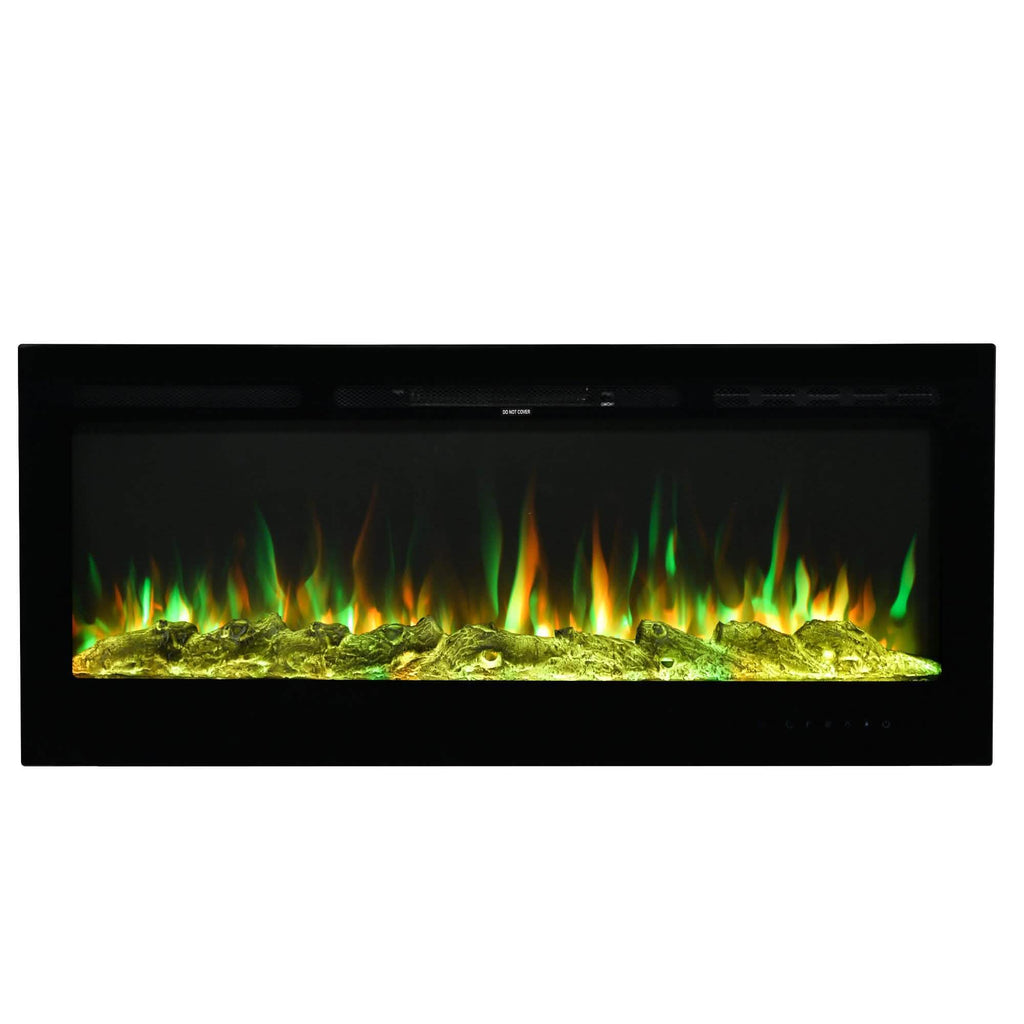 Wall-Mounted Recessed Electronic Fireplace - 50 Inch