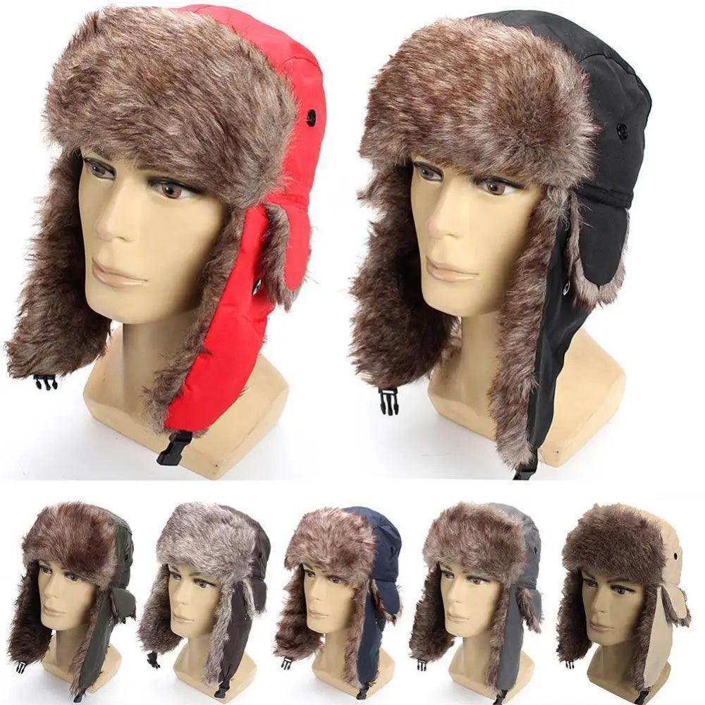 Warm Hat Ear Flaps Cool New Fashion Full Covered Soft And Comfortable Windproof Outdoor Caps For Men