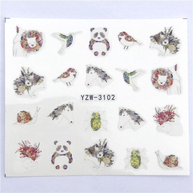 Water Decals Nail Tattoo Wolf Animal 3D Embossed Nail Sticker Flower Adhesive Manicure Slider Nail Art Tips Curve Graffiti Nail Design for Acrylic Nail Supplies Designer Nail Decorations for Women Girls Kids 3D Nail Art Stickers Decals