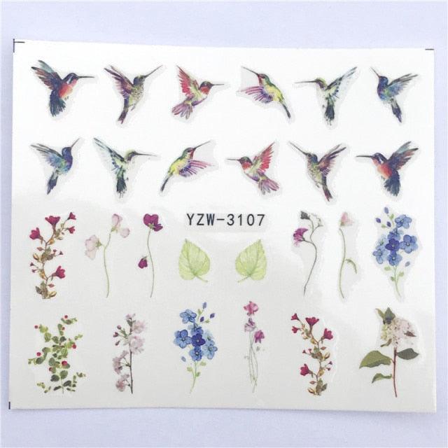 Water Decals Nail Tattoo Wolf Animal 3D Embossed Nail Sticker Flower Adhesive Manicure Slider Nail Art Tips Curve Graffiti Nail Design for Acrylic Nail Supplies Designer Nail Decorations for Women Girls Kids 3D Nail Art Stickers Decals