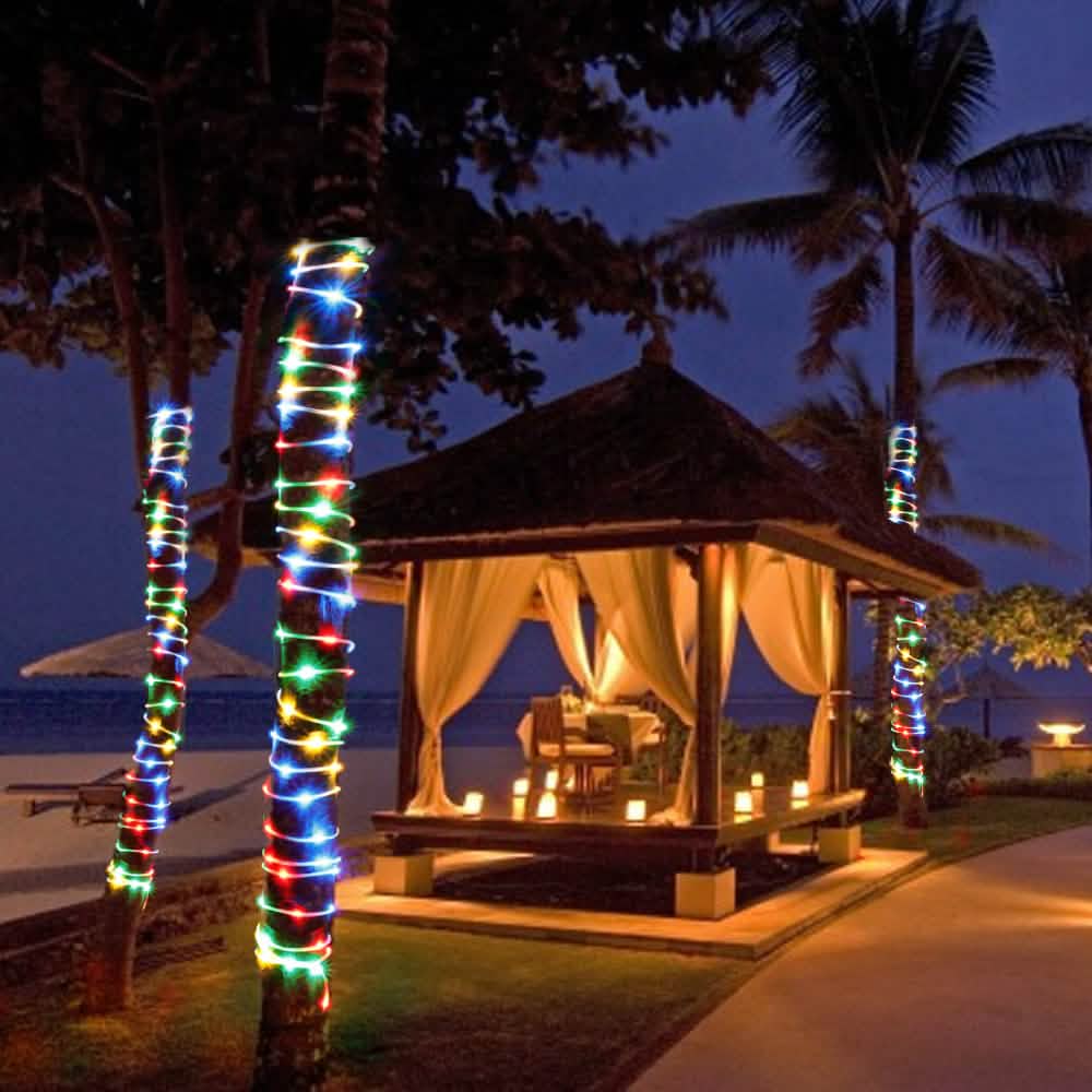 Waterproof 75.5 Ft. 200 LED Colorful Rope String Fairy Lights