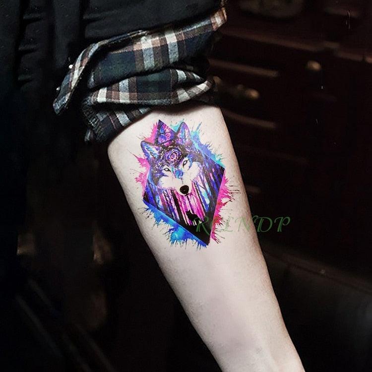 Waterproof Animal Temporary Tattoo Sticker Wolf Modern Tatoo Foot Neck Luxury Tattoos For Men Women
