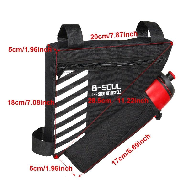 Waterproof Bicycle Bag Bike Triangle Bag For Bicycle Front Frame Bag Bike Bag Cycling Top Tube Bag Bicycle Bottle Bag Bike Storage Frame Bag Bicycle Front Tube Triangle Water Resistant Cycling Pack Strap On Pouch Bike Accessories Tool Accessible