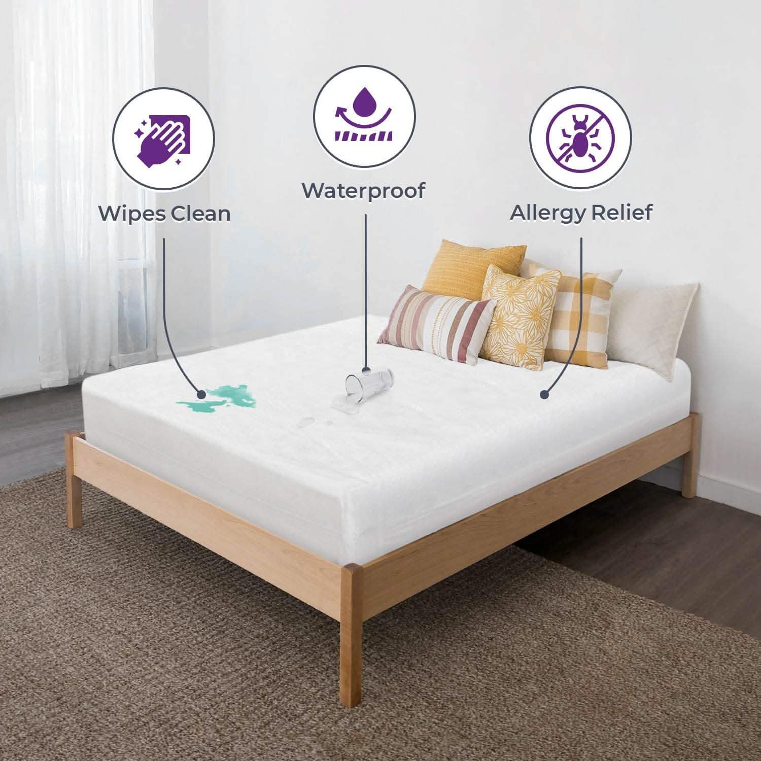 Waterproof Mattress Cover: Extra Heavy-Duty PVC Plastic Bed Protector