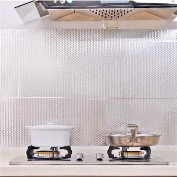Waterproof Oil Proof Aluminum Foil Self Adhesive Wall Sticker