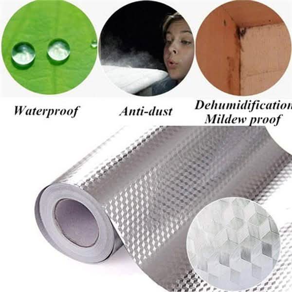 Waterproof Oil Proof Aluminum Foil Self Adhesive Wall Sticker
