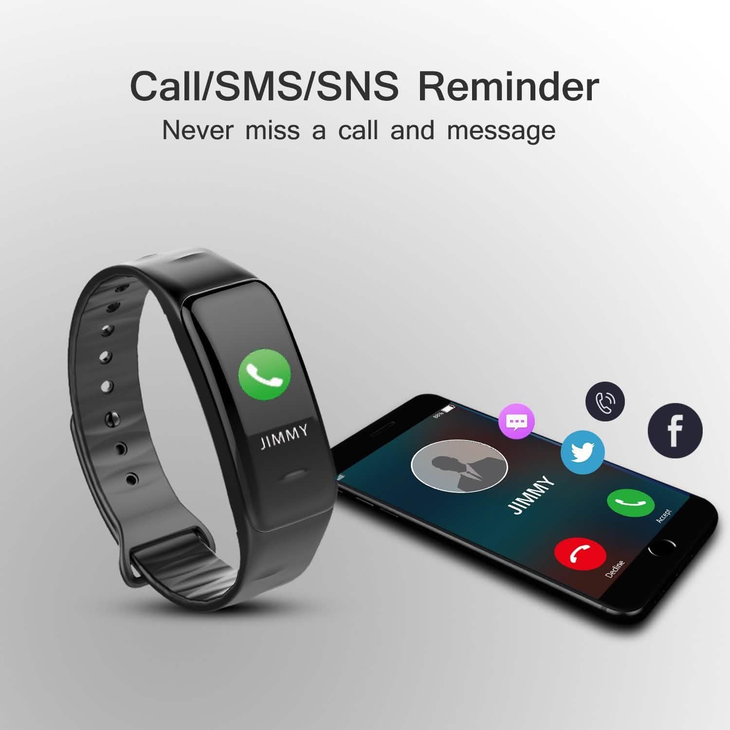 Waterproof Purple Smart Wristband Bracelet Fitness Tracker Health Monitor Heart Rate