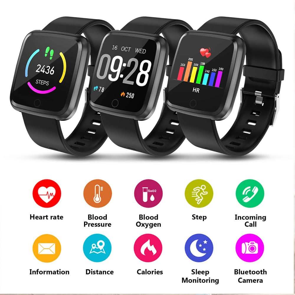 Waterproof Touch Screen Watch Heart Rate Sports Fitness Tracker