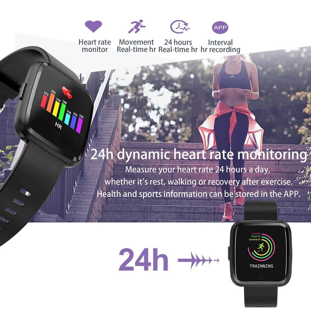 Waterproof Touch Screen Watch Heart Rate Sports Fitness Tracker