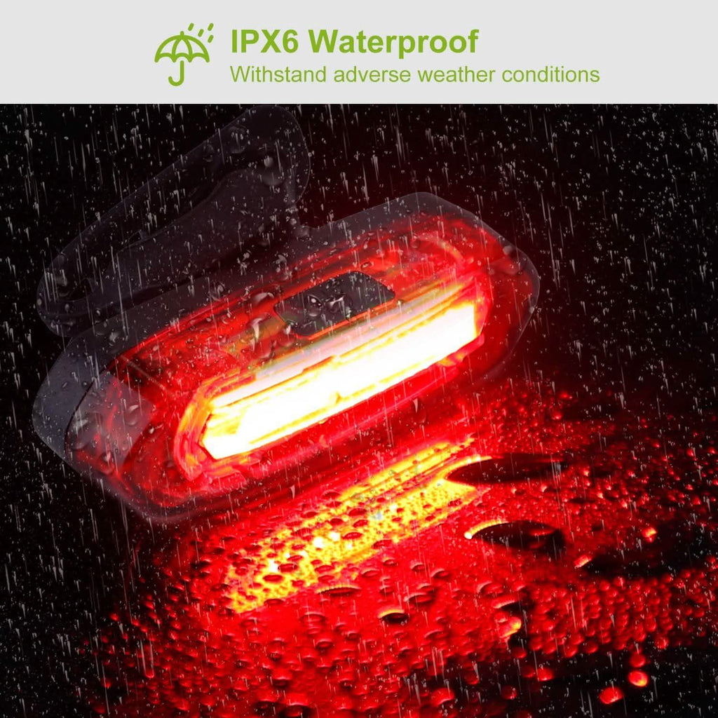 Waterproof USB Rechargeable LED Bicycle Tail Warning Lamp