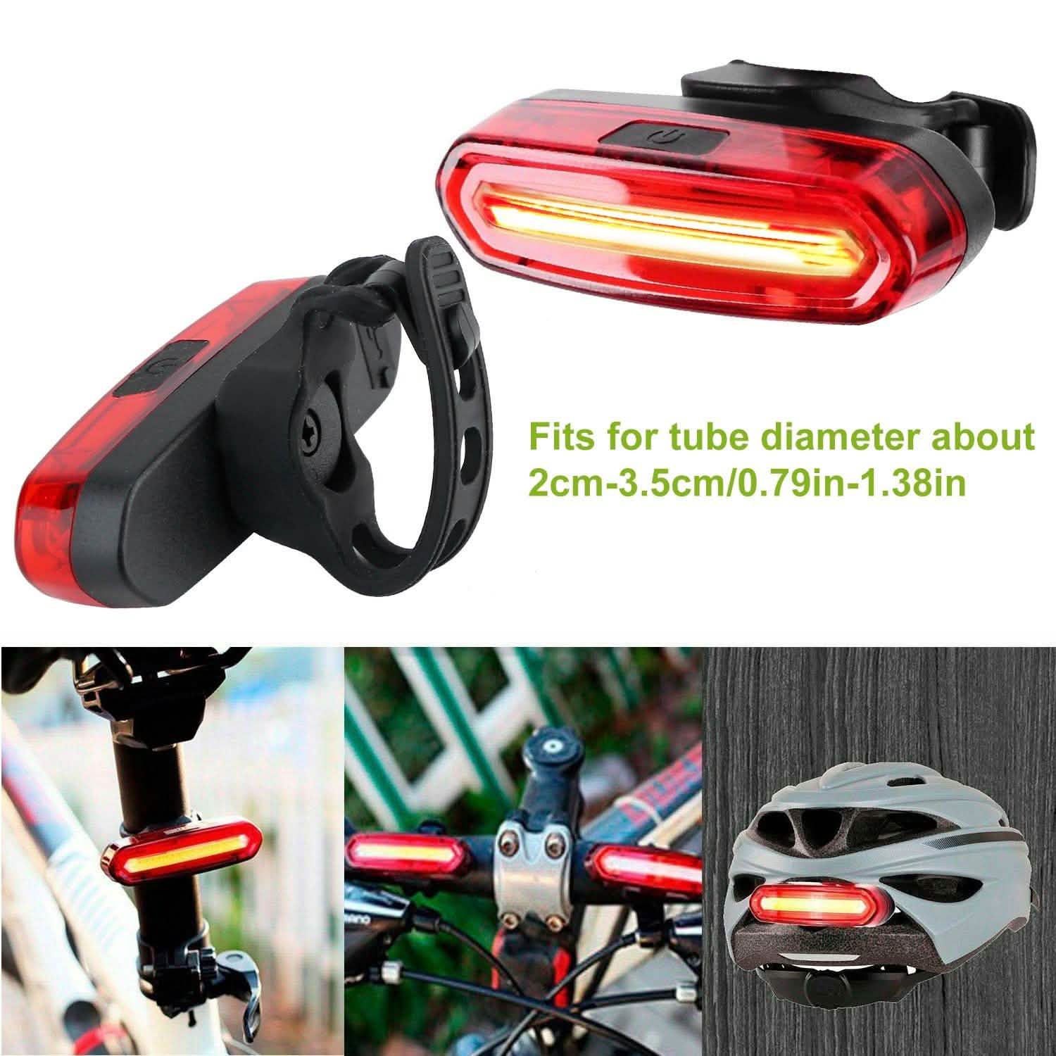 Waterproof USB Rechargeable LED Bicycle Tail Warning Lamp