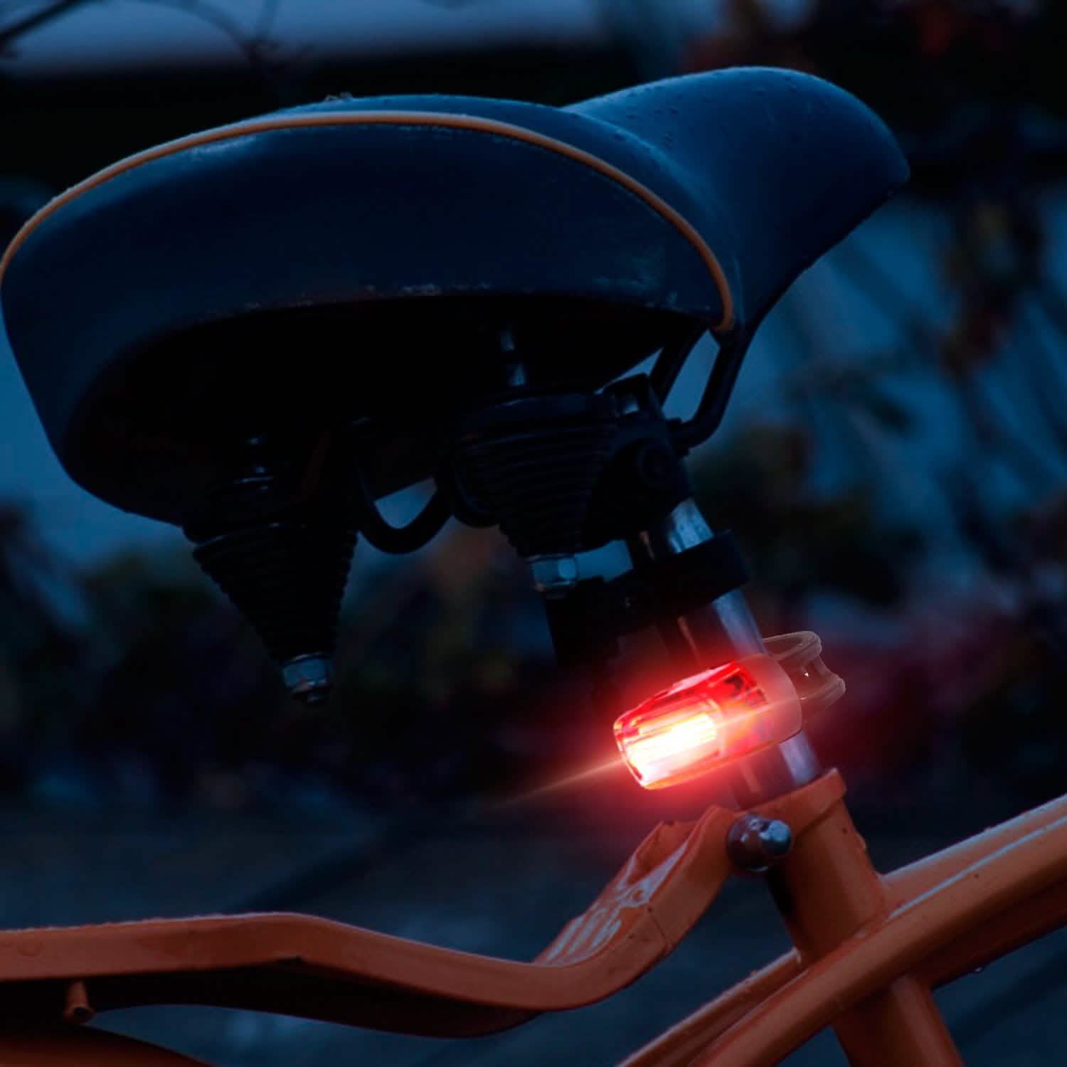 Waterproof USB Rechargeable LED Bicycle Tail Warning Lamp