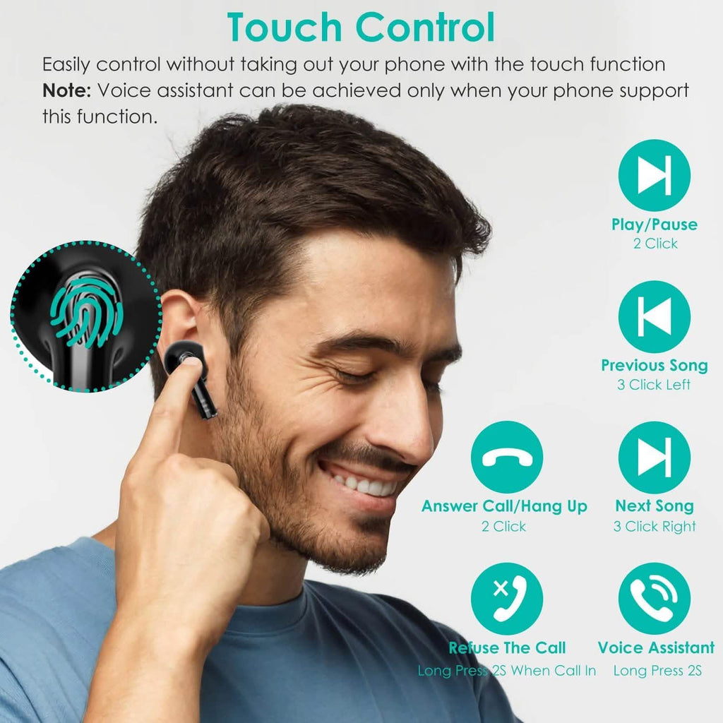 Waterproof Wireless 5.0 TWS Earbuds