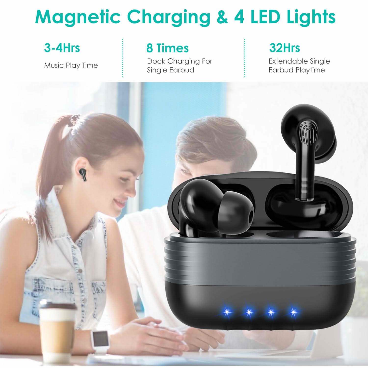 Waterproof Wireless 5.0 TWS Earbuds