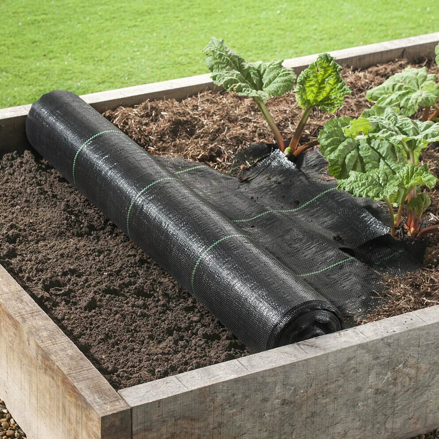 Weed Barrier Landscape Gardening Mat Fabric Woven