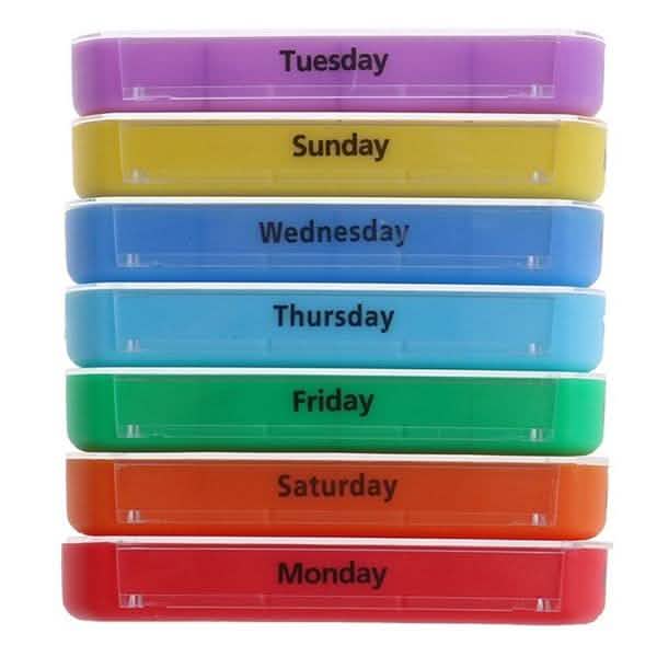 Weekly Pill Organizer Dispenser Box