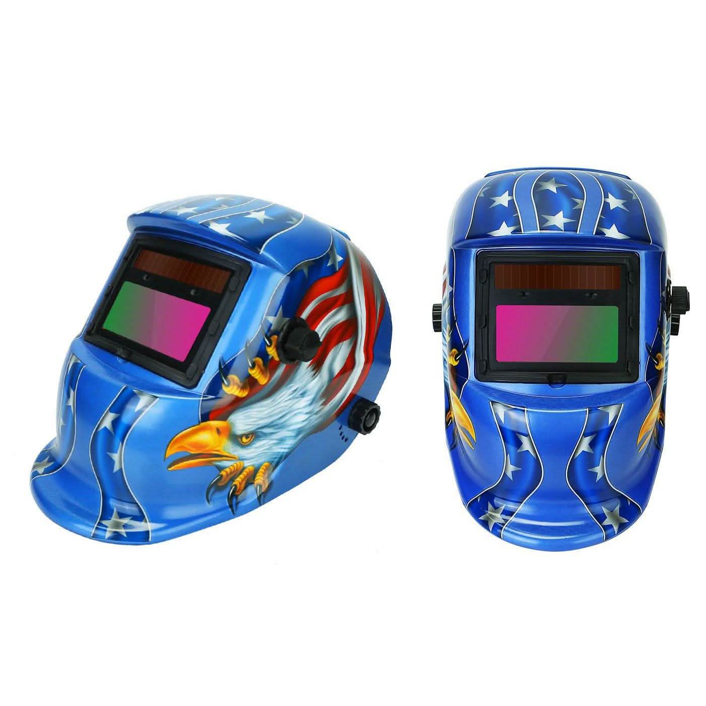 Welding Helmet Solar Powered Auto Darkening Hood with Adjustable Wide Shade