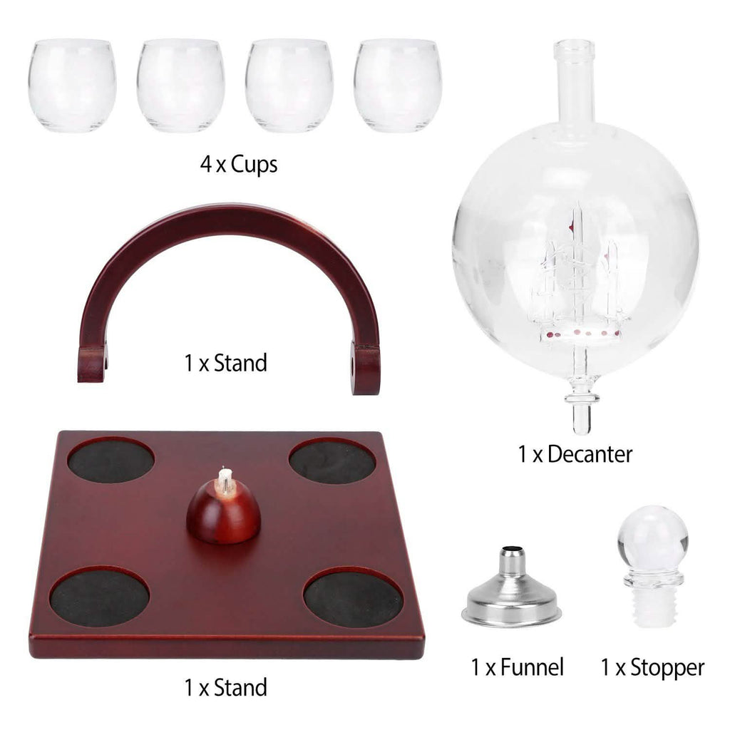 Whiskey Decanter Globe Set