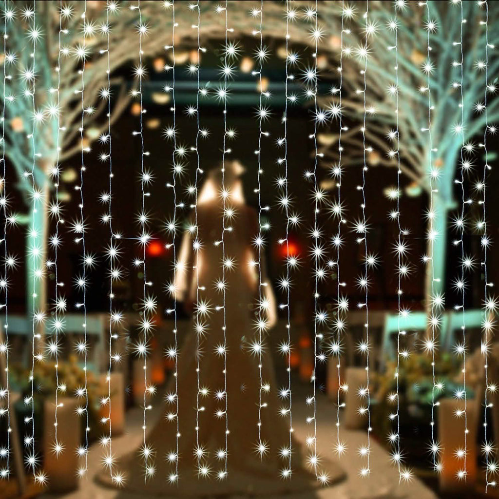 White 100 Led Rope Curtain Fairy Lights Outdoor