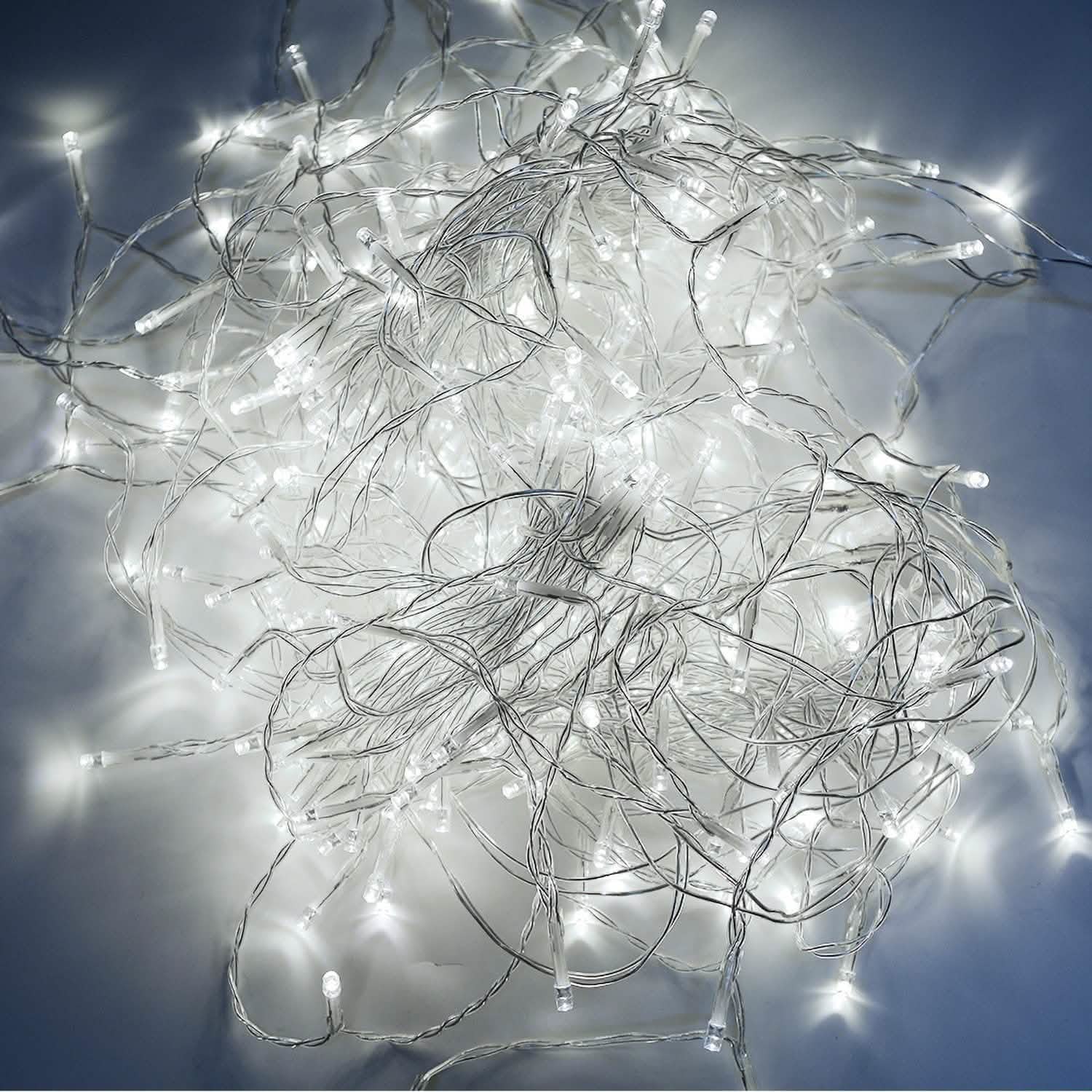 White 100 Led Rope Curtain Fairy Lights Outdoor