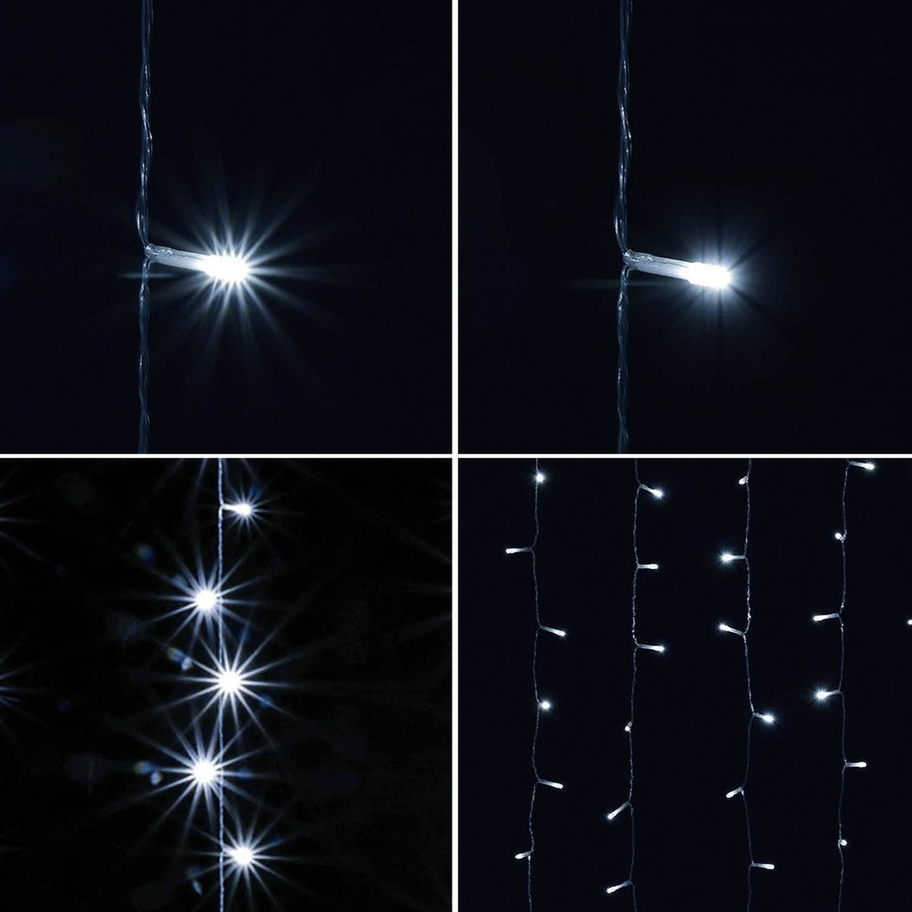 White 100 Led Rope Curtain Fairy Lights Outdoor