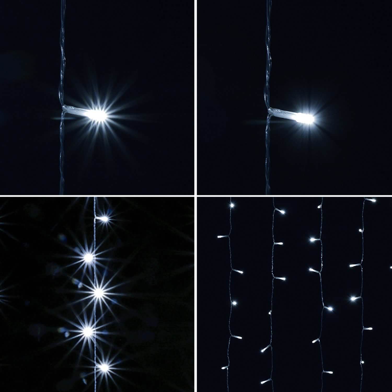 White 100 Led Rope Curtain Fairy Lights Outdoor