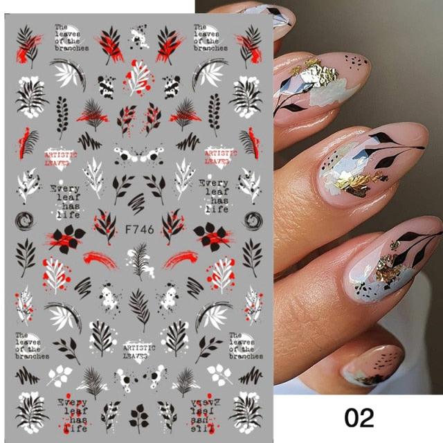 White Embossed Flower Lace 5D Sticker Decal Wedding Nail Art Designs Floral Flower Transfer Decal  Geometry  3D Wave Design Decoration for Women Girls Tape Nail Art Stickers Decal Decoration Geometry Transfer Decals Nail Art Decorations Decoration Decal