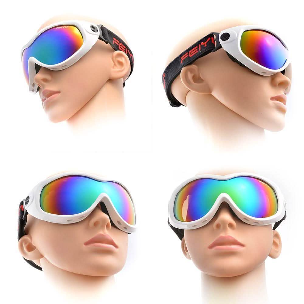 White for Kid Ski Goggles Double Anti Fog Lenses Sun Glasses