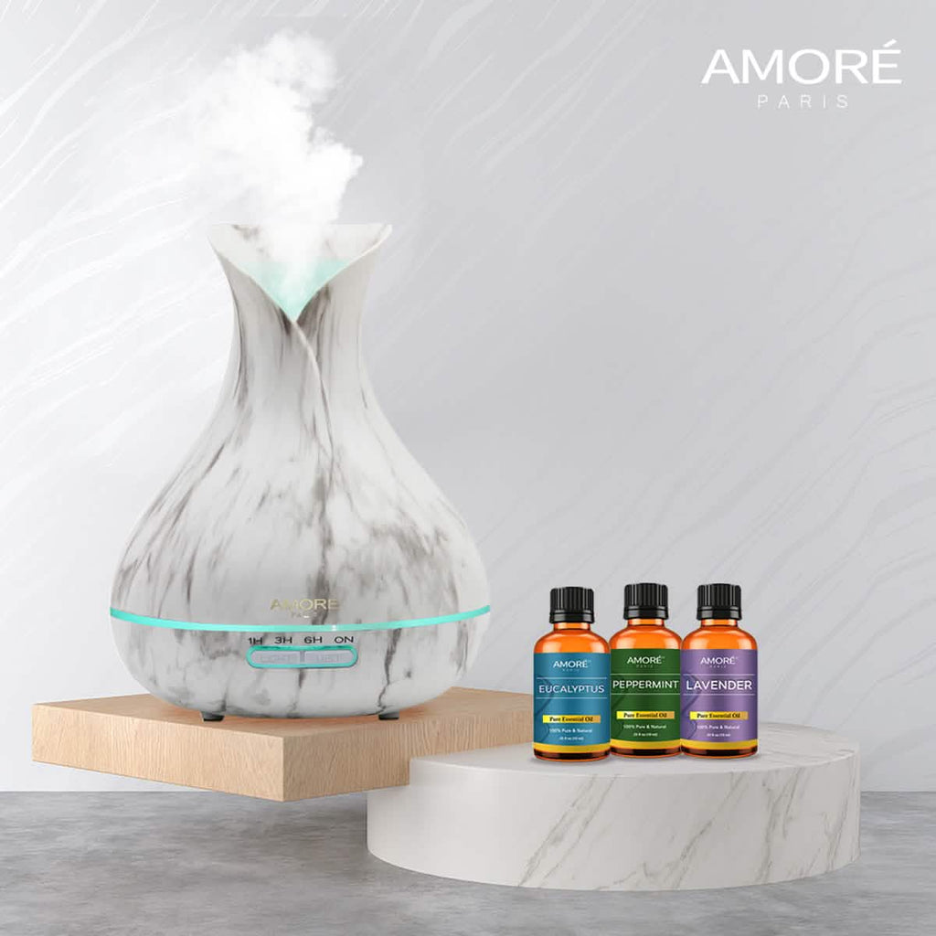 White Marble 300ml Ultrasonic Aroma Diffuser