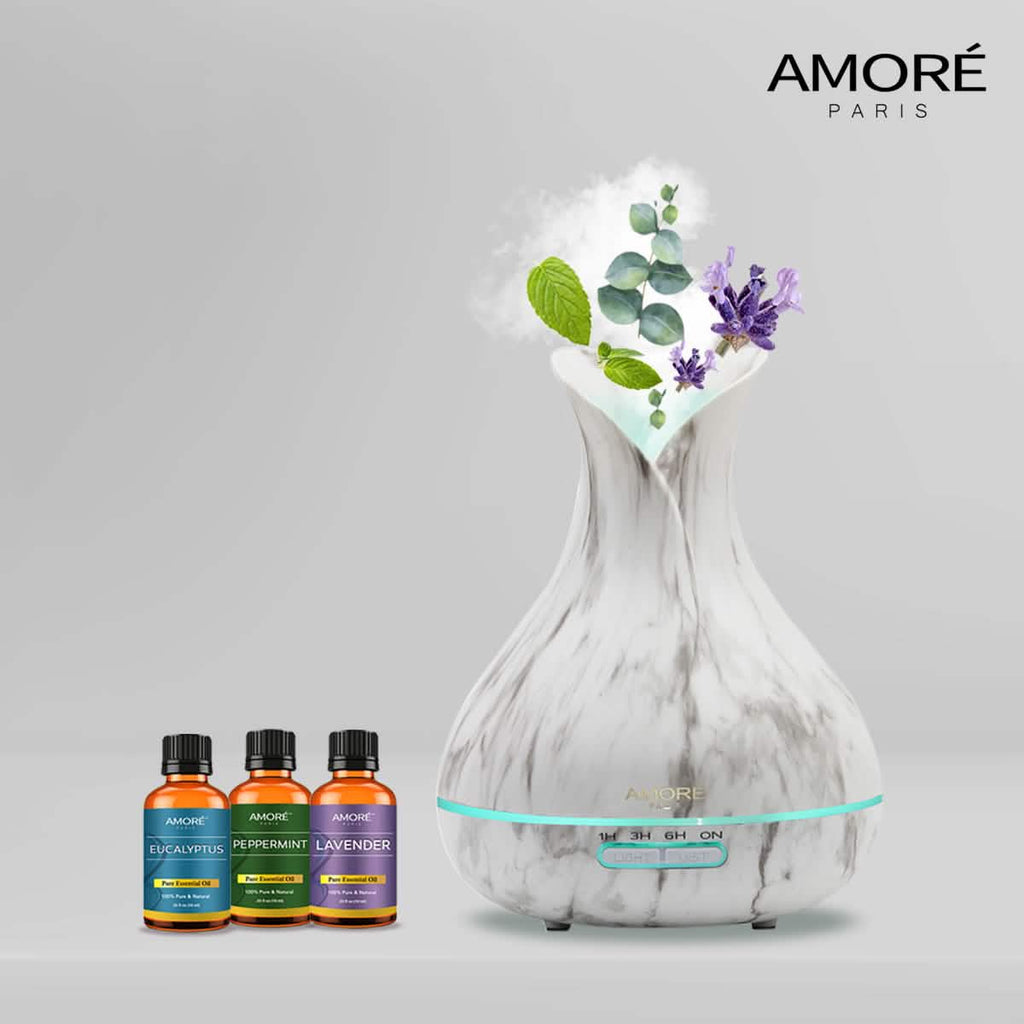 White Marble 300ml Ultrasonic Aroma Diffuser
