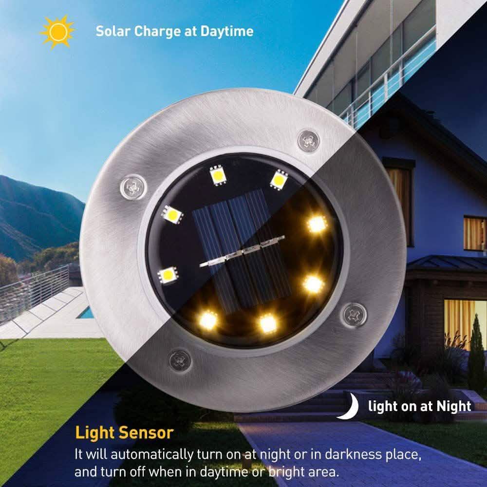 White Solar LED Garden Light