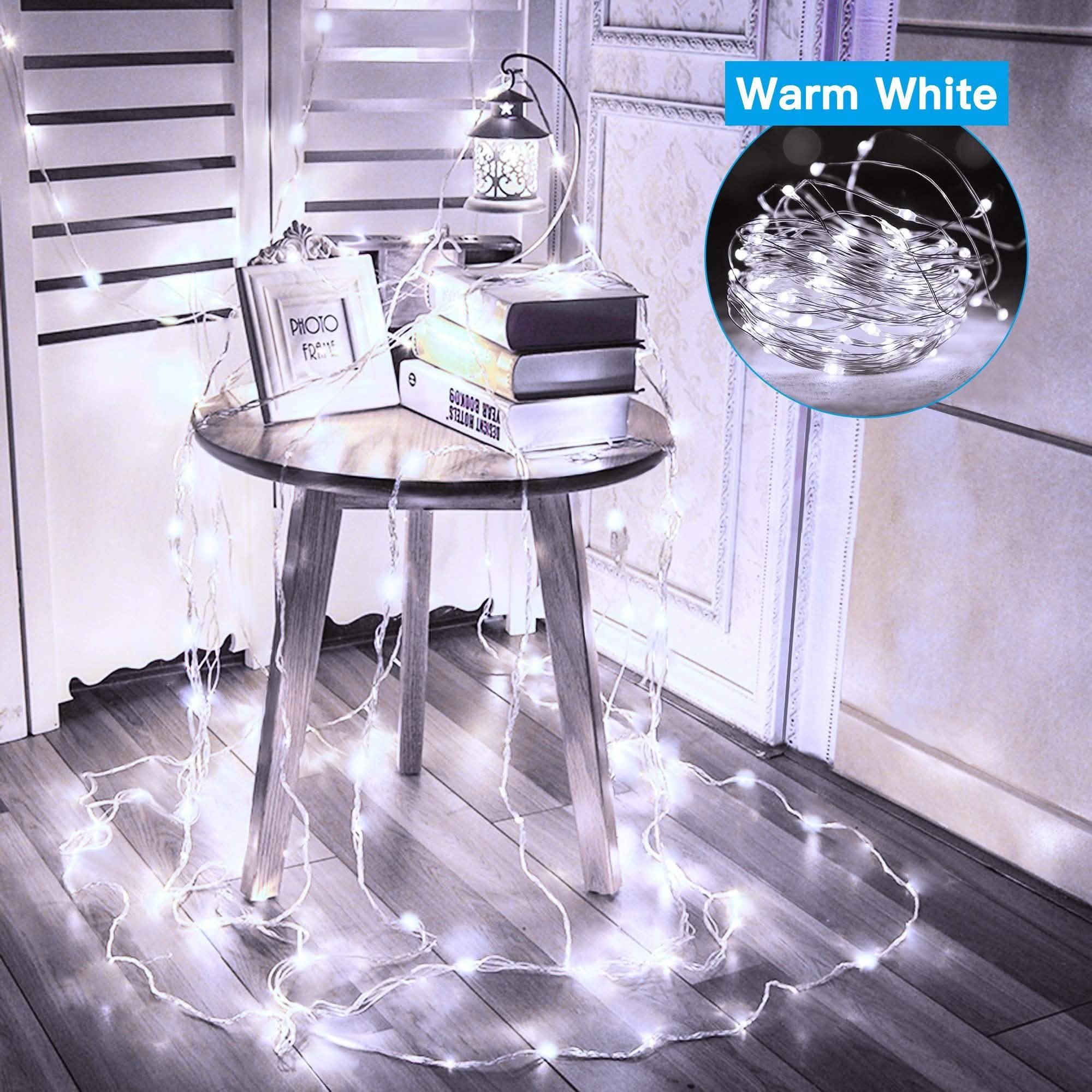 White USB Remote Control 3x3M 300LED String Lights Waterproof