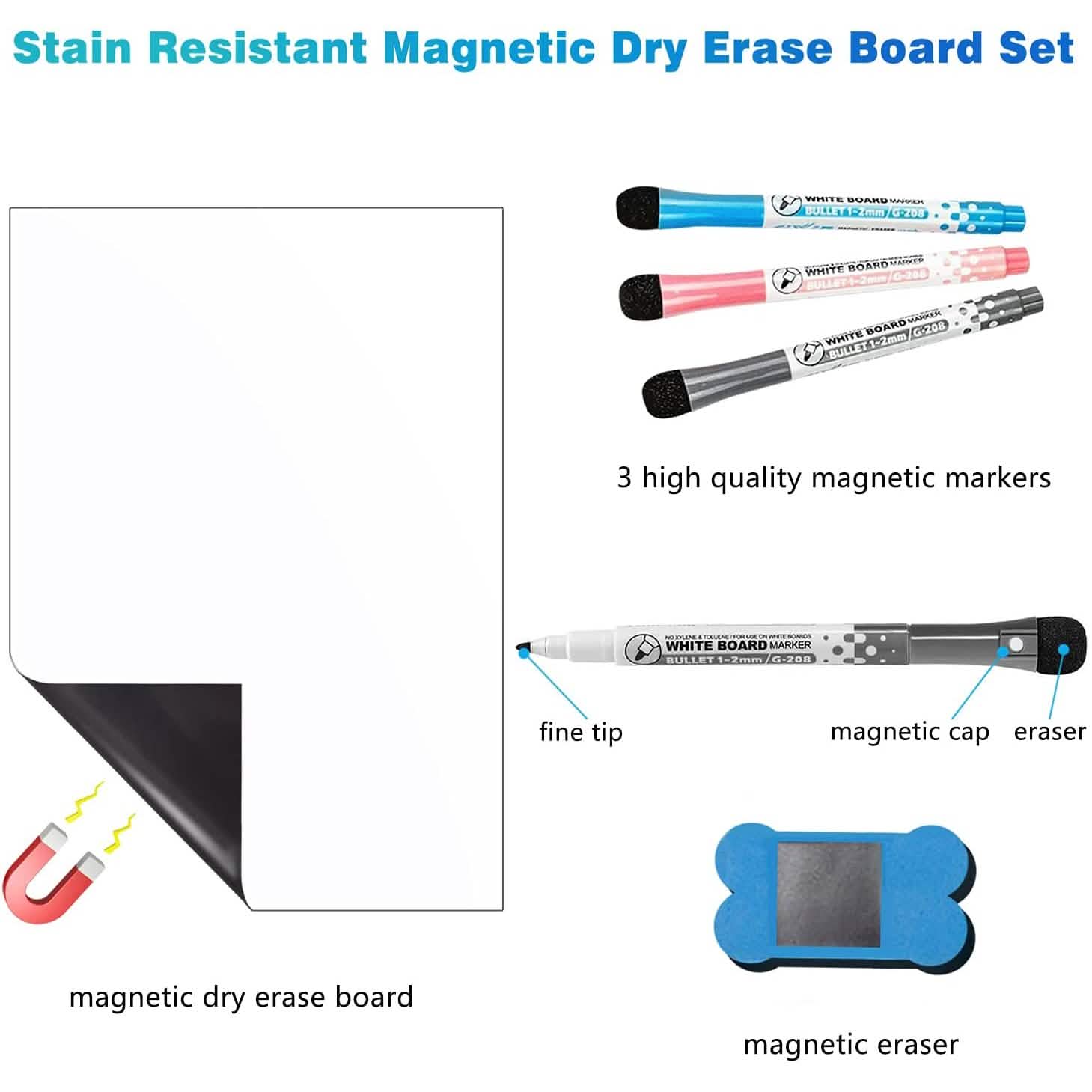 Whiteboard Magnetic Dry Erase Board Self Adhesive