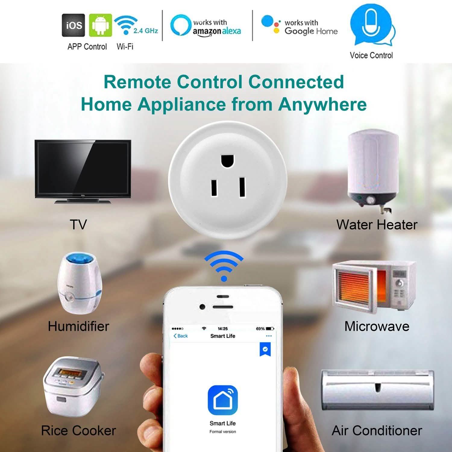 WiFi Smart Socket APP Plug Outlet Remote