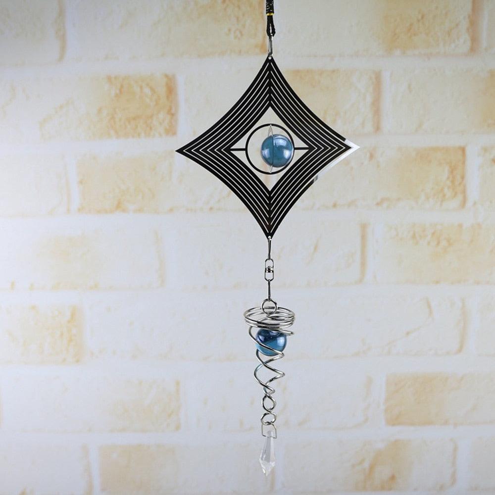 Wind Chimes Spinner Spiral Rotating Crystal Ball Wind-chime Church Yard Decor Gift For Garden Patio Balcony & Indoor Decor Photography Prop Best Decoration Thing Beautiful Looking Decor