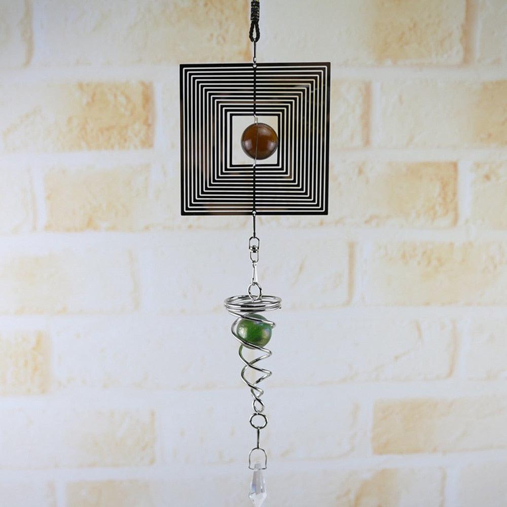 Wind Chimes Spinner Spiral Rotating Crystal Ball Wind-chime Church Yard Decor Gift For Garden Patio Balcony & Indoor Decor Photography Prop Best Decoration Thing Beautiful Looking Decor