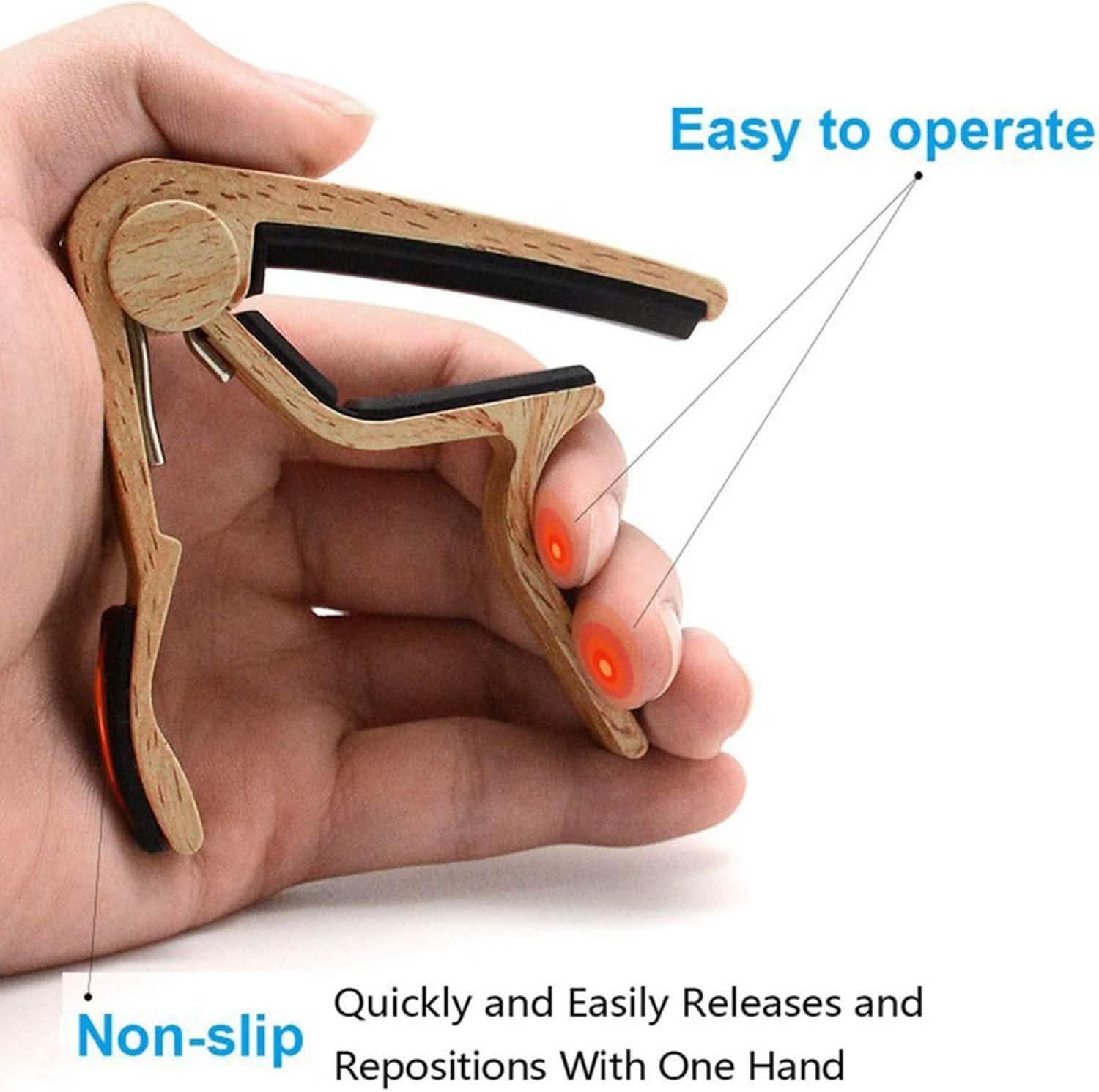 WINGO Quick-Change Capo for 6 String Steel Acoustic and Electric Guitars