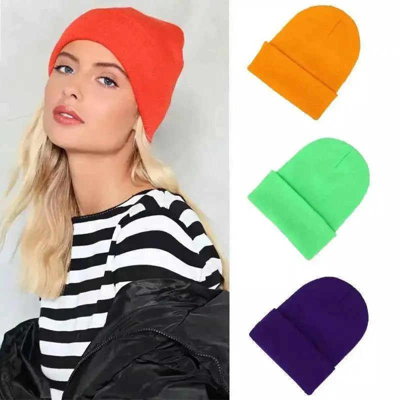 Winter Beanie Hats For Men And Women One Size Beanies Knitted Solid Cool Hat Girls Autumn Female Beanie Warm Comfortable Soft Casual Cap For Cold Weather