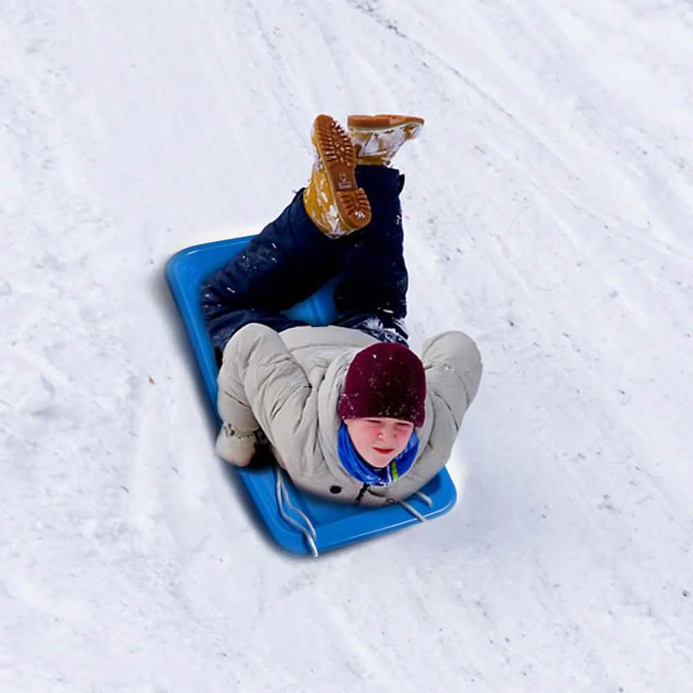 Winter Blue Plastic Snow Sled Boat Shape Sledge
