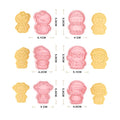 Winter Cartoon Biscuit Mould Christmas Cookie Cutters Christmas Molds ABS Plastic Baking Mould Cookie Tools Cake Decorating Tools Cartoon Cookie Christmas Tree Shaped Biscuit Molds